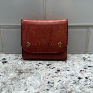 Frye Burgundy Campus Rivet Leather Medium Wallet